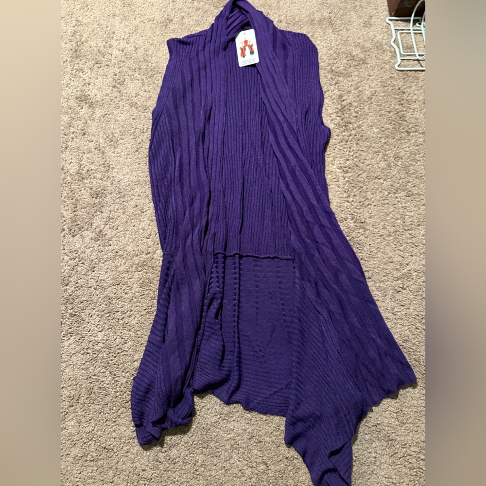Purple Ribbed Sweater - Picture 3 of 5